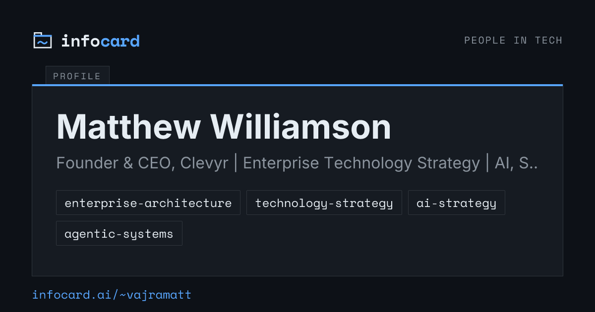 Matthew Williamson — infocard